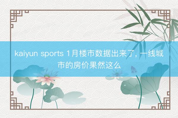 kaiyun sports 1月楼市数据出来了, 一线城市的房价果然这么